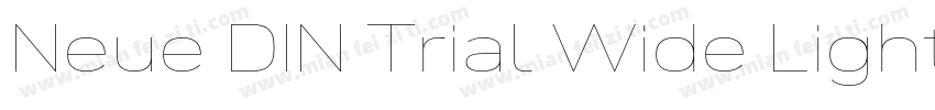 Neue DIN Trial Wide Light字体转换